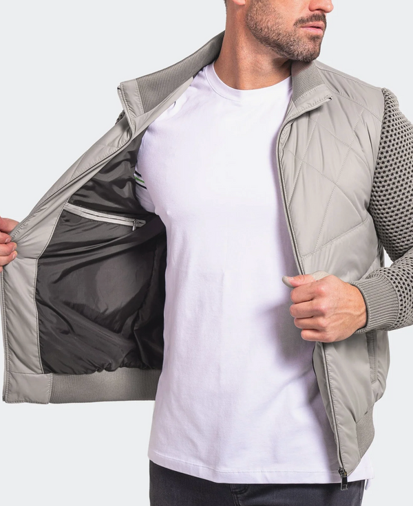 Maceoo Bomber Jacket Ascension0027 Grey
