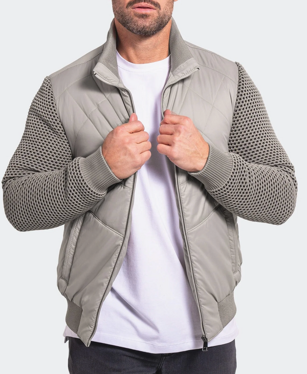 Maceoo Bomber Jacket Ascension0027 Grey