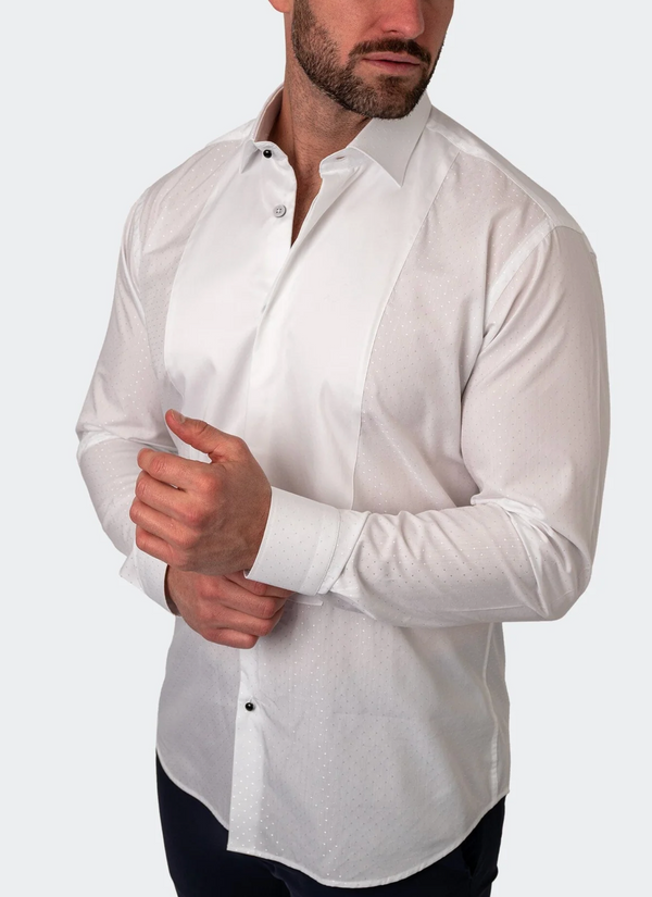 Maceoo Shirt Fibonacci Dotes White