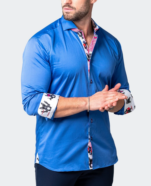 Maceoo Eins Simple Shirt Blue