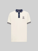 Psycho Bunny Men's Wade Pique Polo | White Cap Grey