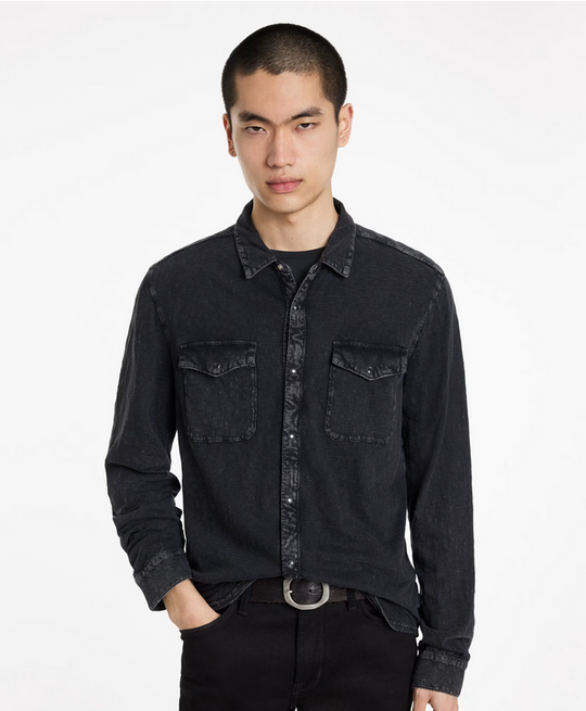 John Varvatos Arvon Western Shirt | Black