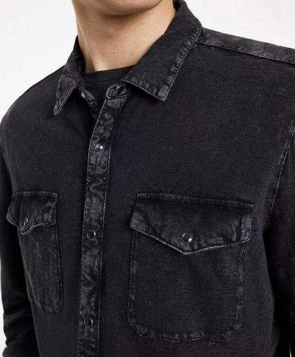 John Varvatos Arvon Western Shirt | Black