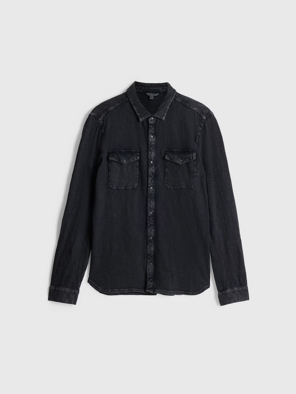 John Varvatos Arvon Western Shirt | Black