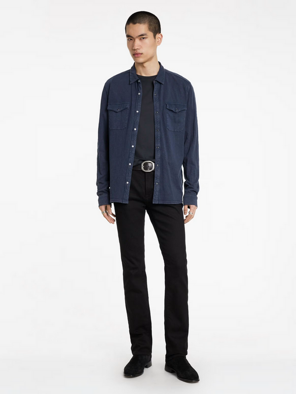 John Varvatos Arvon Western Shirt | Pacific Blue