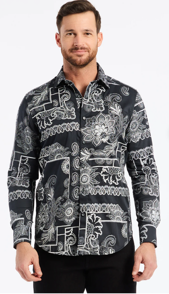 Robert Graham Long Sleeve Shirt Arden | Black