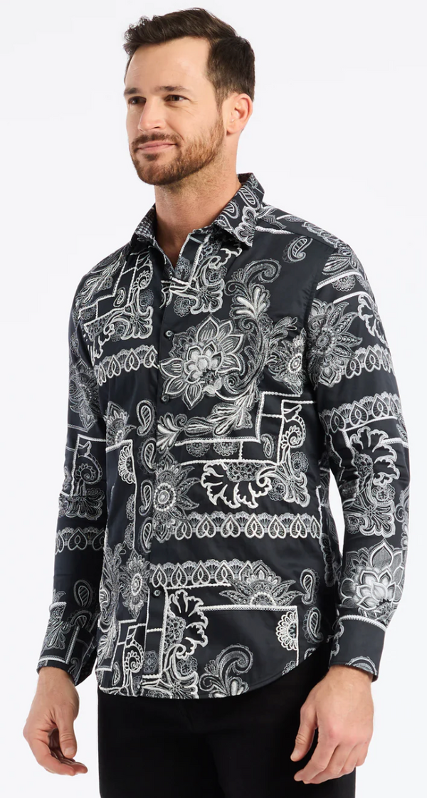Robert Graham Long Sleeve Shirt Arden | Black