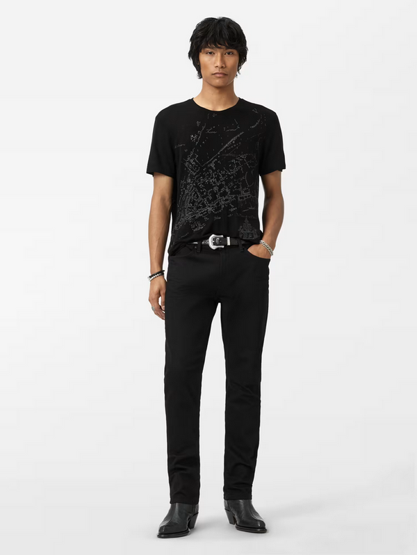 John Varvatos Map Tee | Black