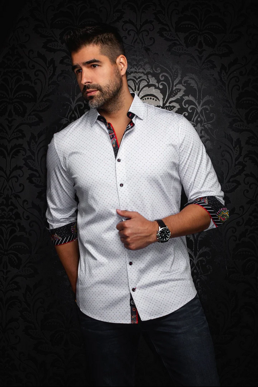 Au Noir 360° Stretch Shirt Long Sleeve | OPTIMUS, White Gold