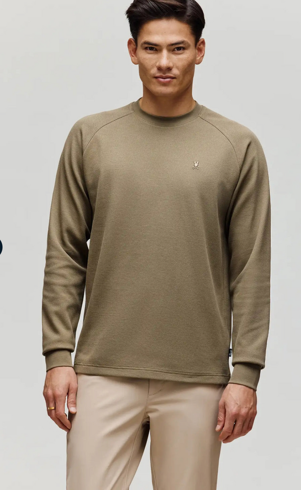 Psycho Bunny Men's Long Sleeve Evans | Dusky Green
