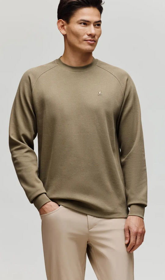 Psycho Bunny Men's Long Sleeve Evans | Dusky Green