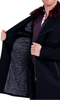 Maceoo Peacoat Zip Fur Red Black