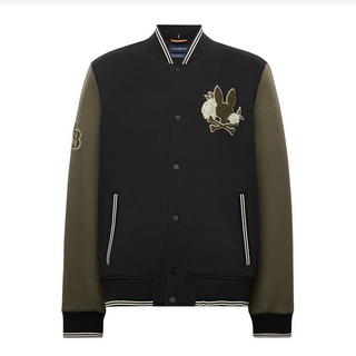 Psycho Bunny Men/s Aug﻿uste Knit Bomber | Black