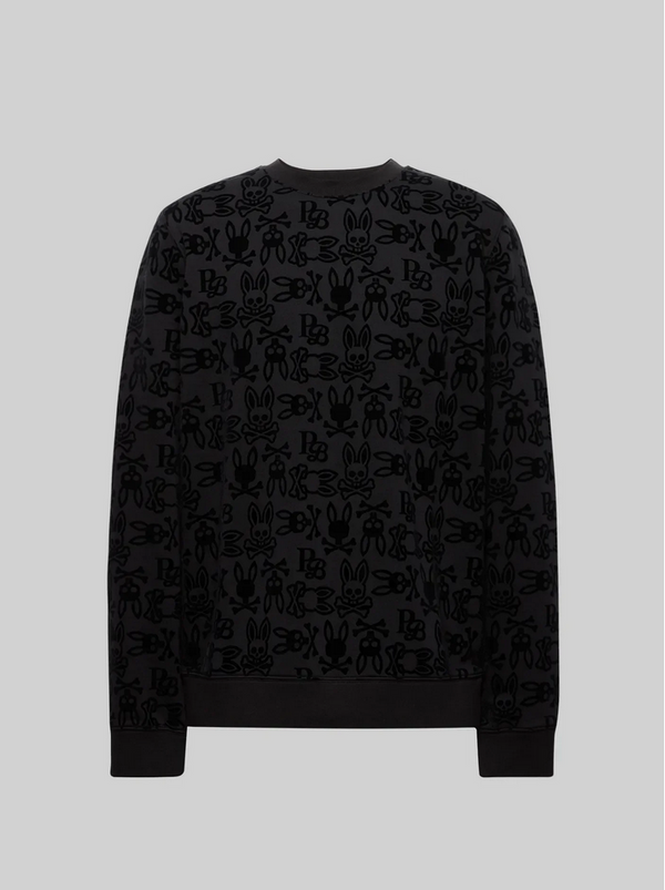 Psycho Bunny Men's Reed Flock Crew | Black