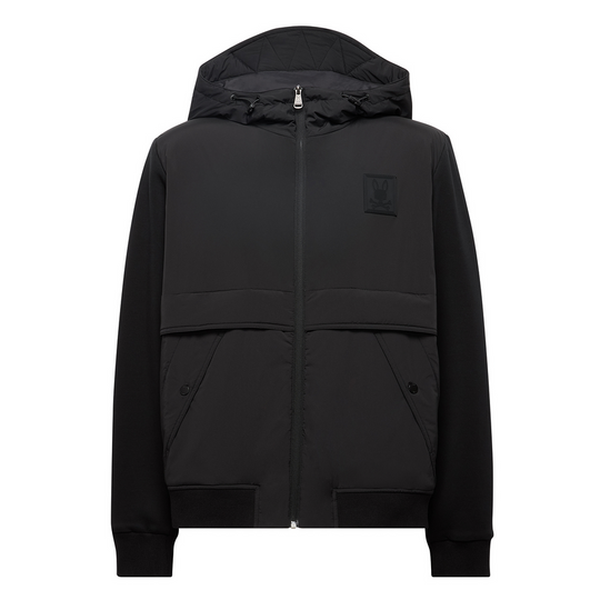 Psycho Bunny Men's Mixed Media Jacket Reeves | Black