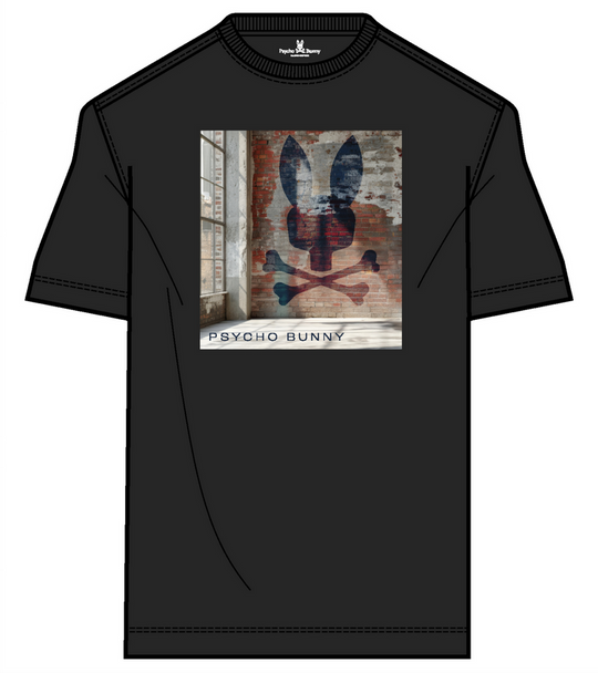 Psycho Bunny Men's Graphic Tee Cary | Black