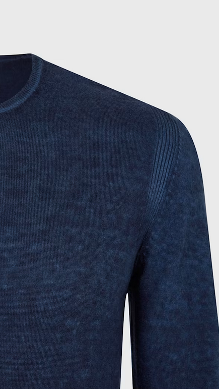 John Varvatos Pete Crew Neck Sweater | Navy