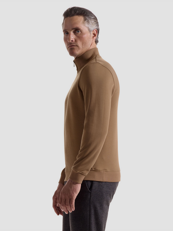 Bugatchi Sweater 1/4 Zip | Camel