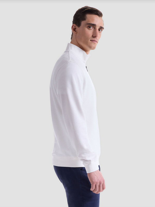 Bugatchi Sweater 1/4 Zip | Chalk