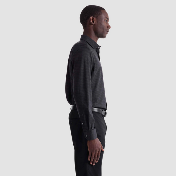 Bugatchi James Herringbone OoohCotton® Shirt | Black