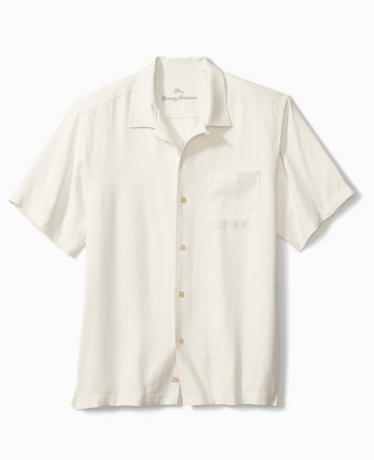 Tommy Bahama Hawaiian Herringbone Silk Camp Shirt | Continental