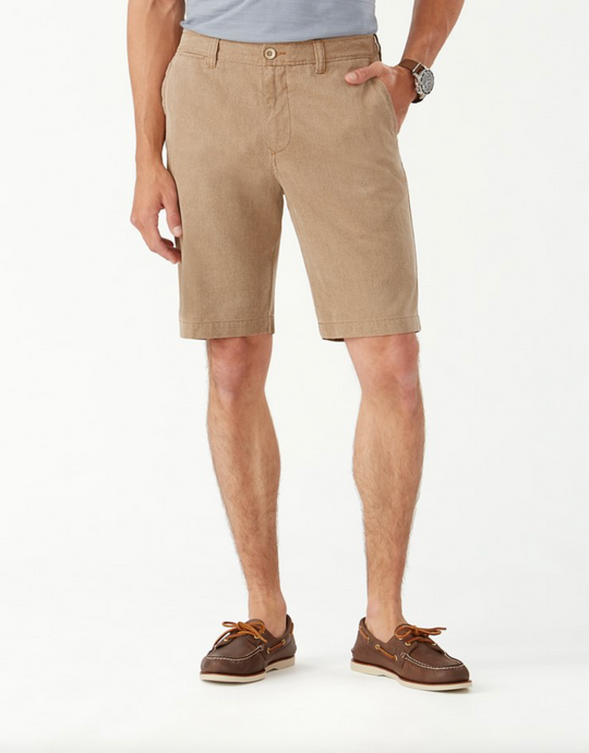 Tommy Bahama Havana Herringbone 10.5-Inch Shorts | British Burbon