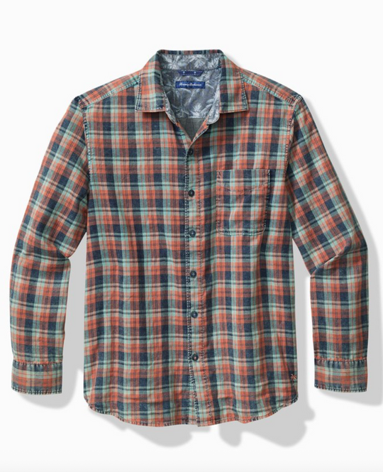 Tommy Bahama Indio Plaid Shirt | Morning Grapefruit