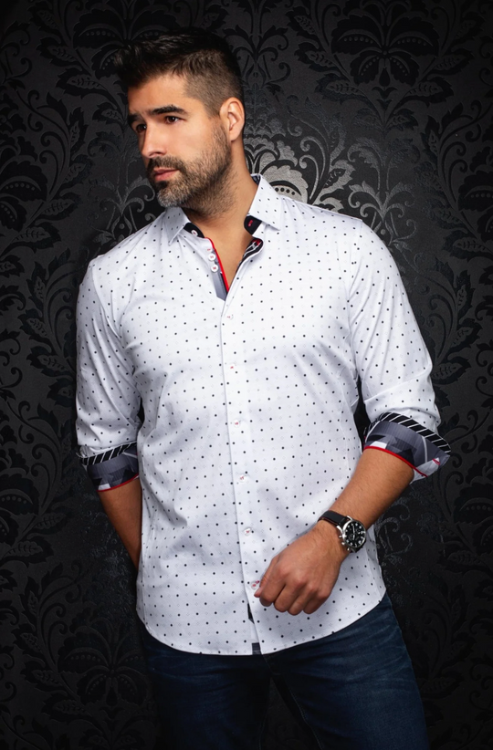 Au Noir 360° Stretch Shirt Long Sleeve  CLYDE, WHITE
