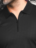 Au Noir Long Sleeve Polo | BENTLEY, Black
