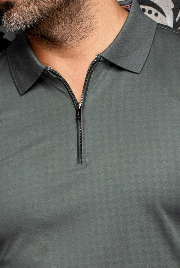 Au Noir Long Sleeve Polo | BENTLEY, Black