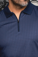 Au Noir Long Sleeve Polo | BENTLEY, Navy