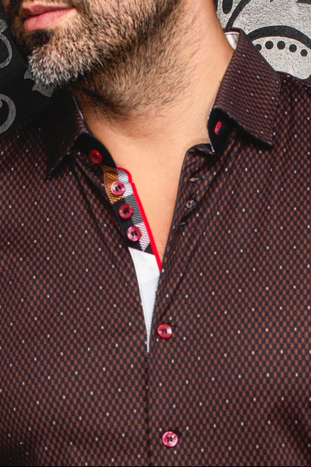 Au Noir 360° Stretch Shirt Long Sleeve | HOUND, Black Chestnut