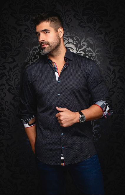 Au Noir 360° Stretch Shirt Long Sleeve | HOUND, Black Olive