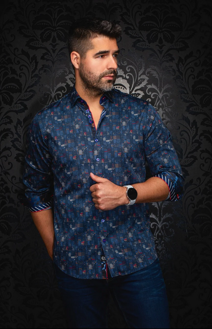 Au Noir Shirt | METROPOLIS, Navy Red