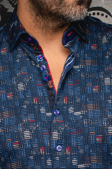 Au Noir Shirt | METROPOLIS, Navy Red