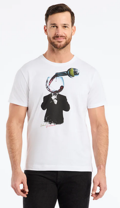 Robert Graham Wine Man Tee | Blanc