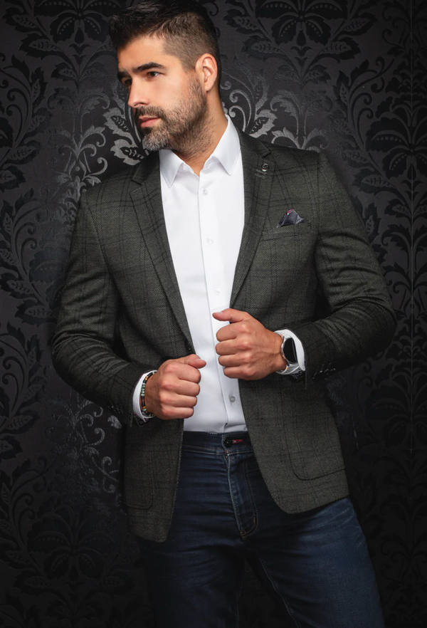 Au Noir Blazer | Brosnan, Olive