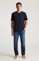 Mavi Zach Straight Leg Jeans  Regular Rise | Deep Brushed Classic Vintage