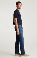 Mavi Zach Straight Leg Jeans  Regular Rise | Deep Brushed Classic Vintage