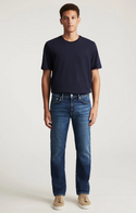 Mavi Zach Straight Leg Jeans  Regular Rise | Deep Brushed Classic Vintage