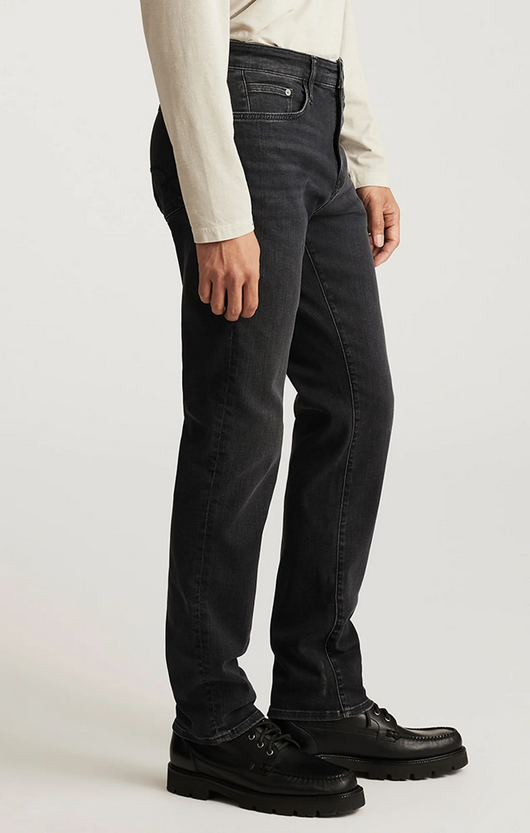Mavi Steve Athletic Fit Jeans  Regular Rise | Dark Smoke Supermove