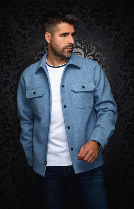 Au Noir Over Shirt | DANALI, Light Blue