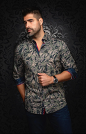 Au Noir 360° Stretch Shirt Long Sleeve | VESPER, Olive