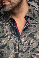 Au Noir 360° Stretch Shirt Long Sleeve | VESPER, Olive