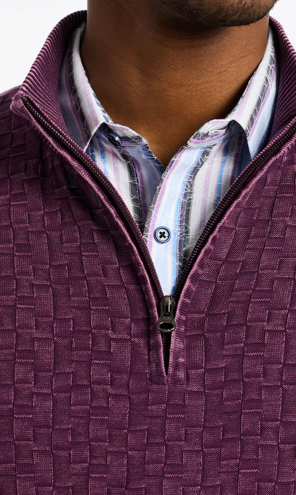 Robert Graham Aubin 1/2 Zip Sweater | Dark Purple