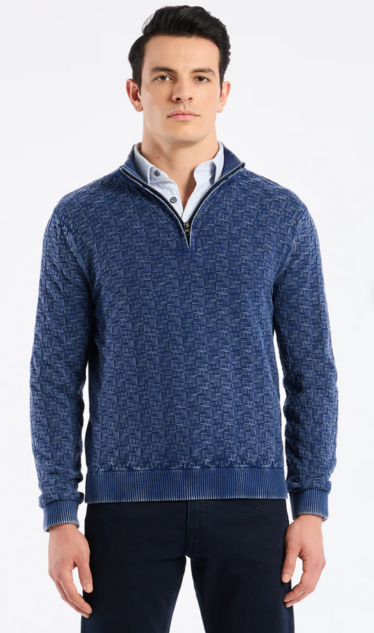 Robert Graham Aubin 1/2 Zip Sweater | Navy