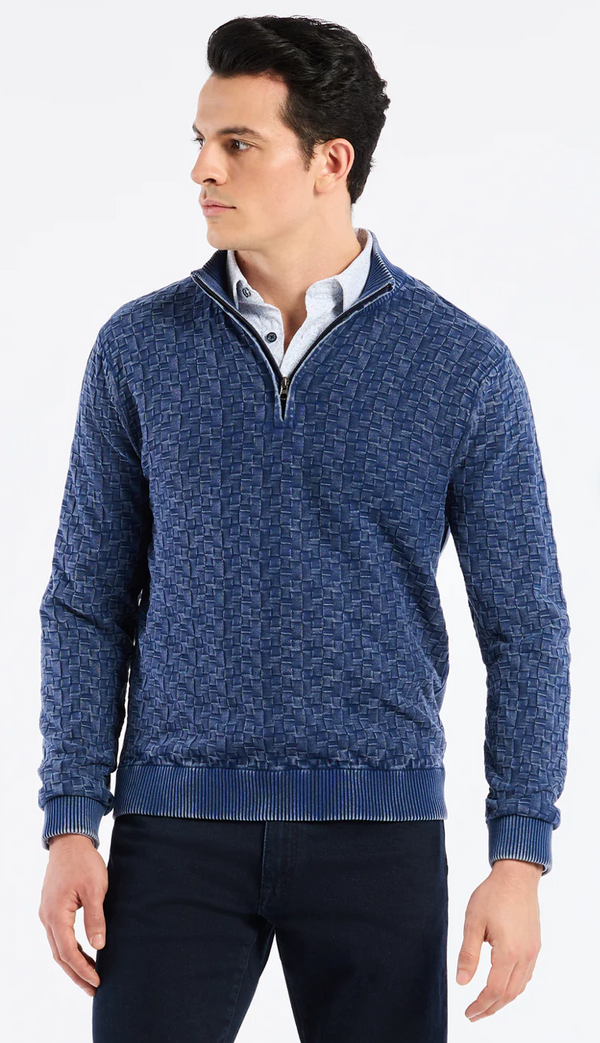 Robert Graham Aubin 1/2 Zip Sweater | Navy