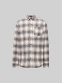 Psycho Bunny  Men's Kurt Plaid Flannel Shirt | Blackend Pearl