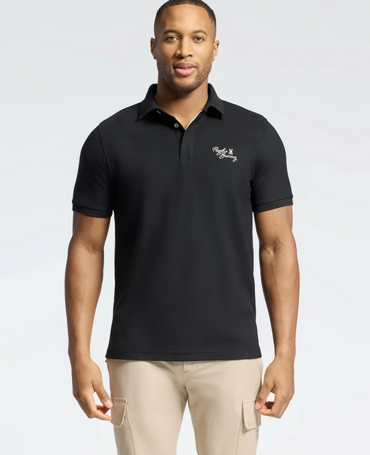 Psycho Bunny Men's Desert Pique Polo | Black