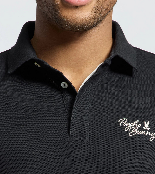 Psycho Bunny Men's Desert Pique Polo | Black